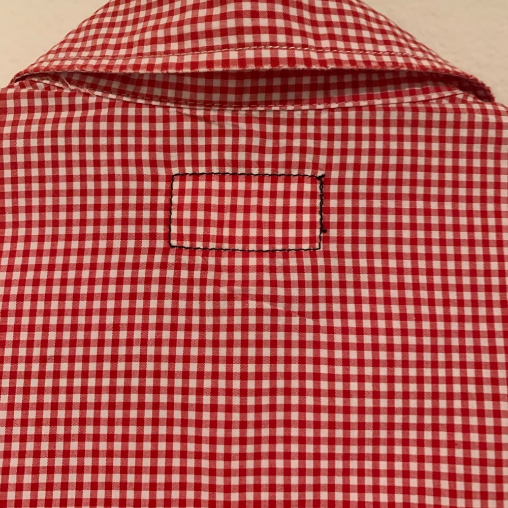 CURRENT/ELLIOTT The perfect shirt red gingham 1 S - Picture 7 of 8
